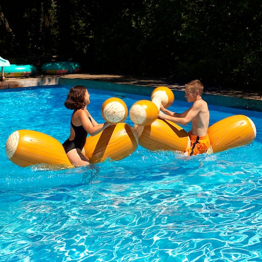 Swim Central 54" Brown & White Inflatable Swimming Pool Log Flume Joust Set